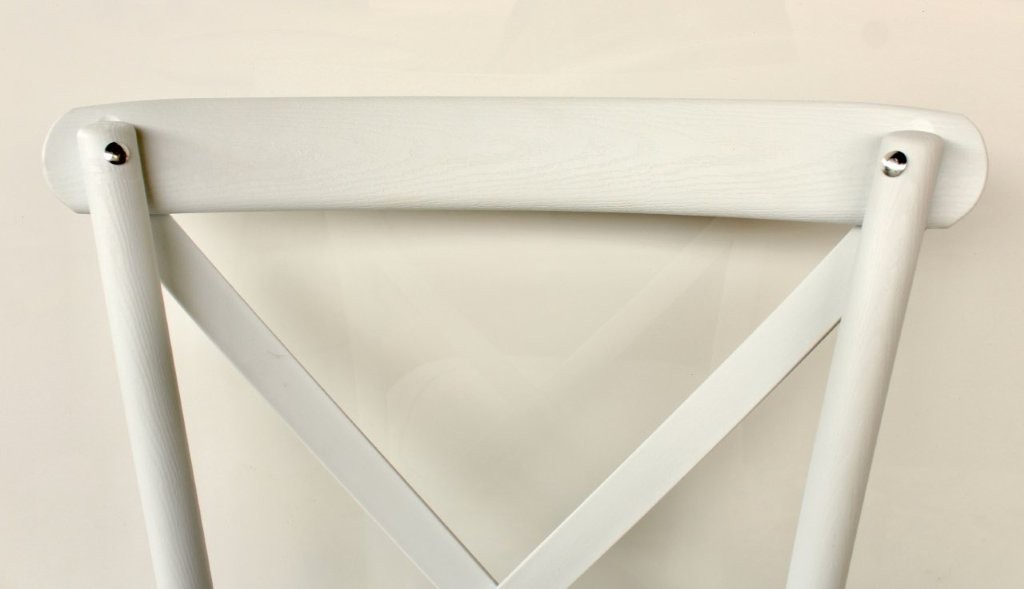 White Bentwood Outdoor Chair With Cushion